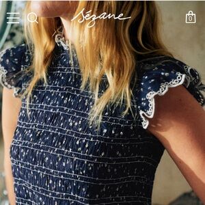 Sézane Liorane Blouse - Marine